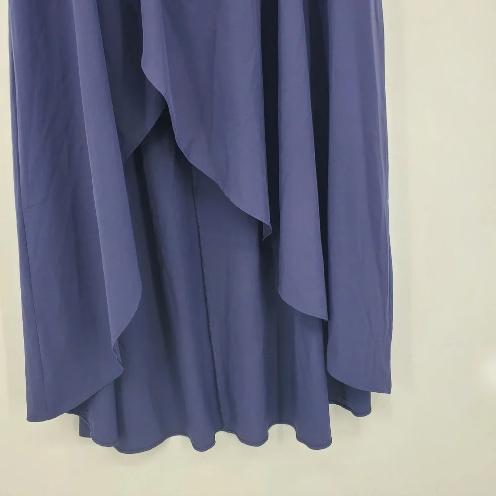 Halara Navy Blue High Low Wrap Maxi Skort Built-in Shorts Large L Athleisure